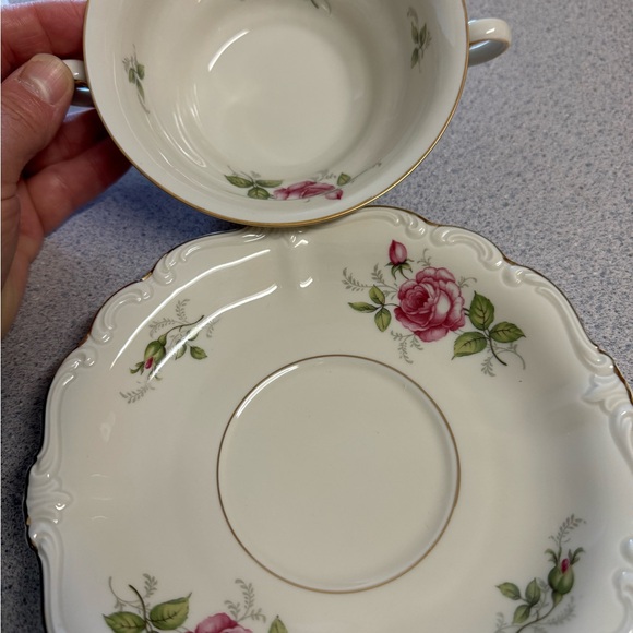 Rosenthal Courtship Flat Cream Soup Bowl & Saucer set pompadour - Picture 10 of 13